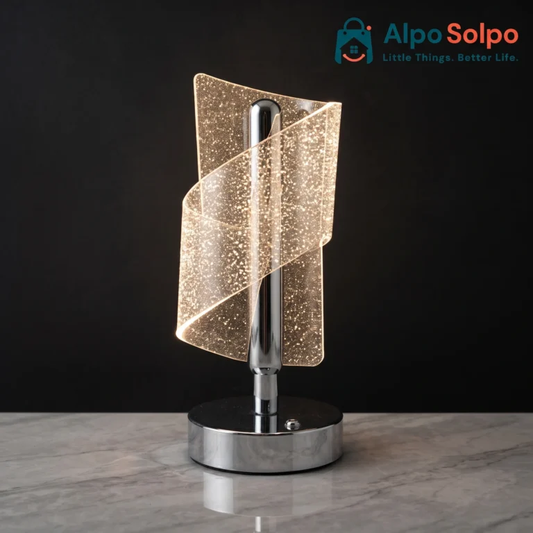 LED decorative table lamp: Modern 3D Acrylic Table Lamp with Gold Base